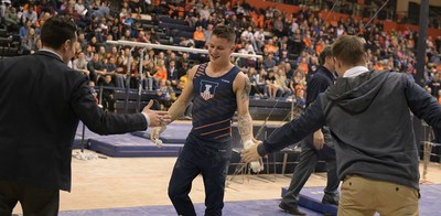 Fighting Illini senior gymnast Bobby Baker