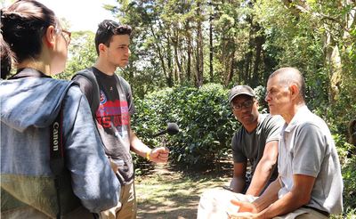 Cara Feng, Ryan Grosso, and David Wilkerson-Lindsey interview Monteverde resident Guillermo Vargas about the diversified farm he runs
