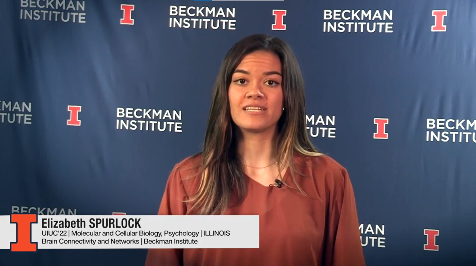 student researcher Elizabeth Spurlock in a still photo captured from a linked video