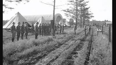 1917 Battery F training camp. (Image Courtesy of UI Archives)