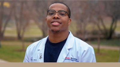 Aaron Brown, a member of the first class of students in the Carle Illinois College of Medicine