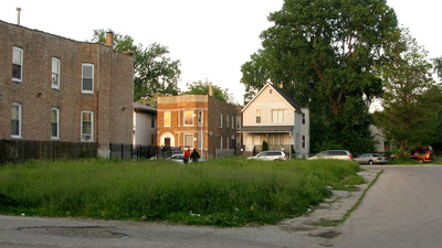 grass covered lot in Chicago's Englewood neighborhood. Photo by David Schaper