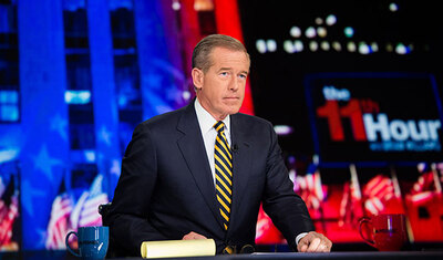 Brian Williams at the anchor desk for 'The Eleventh Hour'. Photo provided.