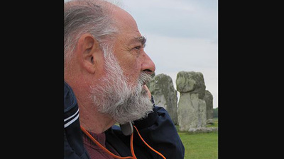 well travelled alumnus Fred Stahl at Stonehenge