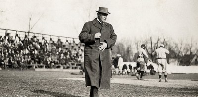 George Huff on the sidelines of an Illini baseball game