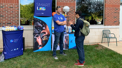 Brad Miller recruits for the Smart Lab at the U of I Research Park.
