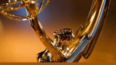 close up of an Emmy Award