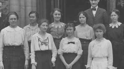 Illinois library students in the first decade of the 20th century. Photo courtesy University of Illinois Archives