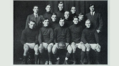 team photo of 1911 Illini soccer team from The Illio (yearbook)