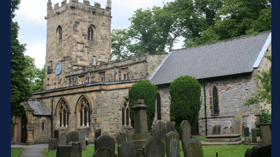 Parish Church in Eyam, Derbyshire, England. Wiki Commons.