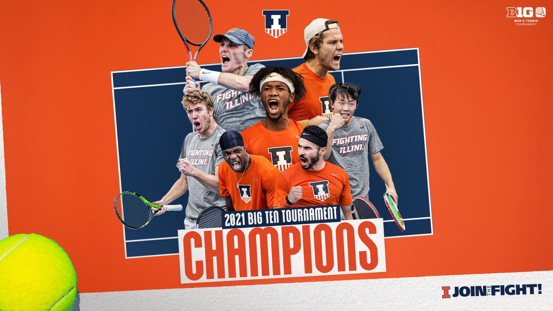 Graphic text: 2021 Big Ten Tournament Champions