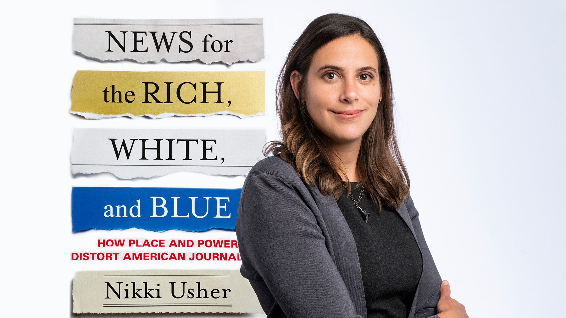 University of Illinois journalism professor Nikki Usher.  Photo illustration by Fred Zwicky