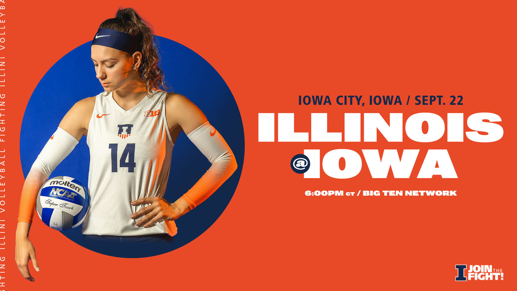 outside hitter Jessica Nunge featured in graphic advertising Wednesday's match