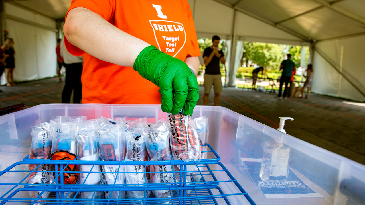 This fall, the University of Illinois, Urbana-Champaign, plans to test all 60,000 students and faculty members multiples times per week. Photo by Fred Zwicky