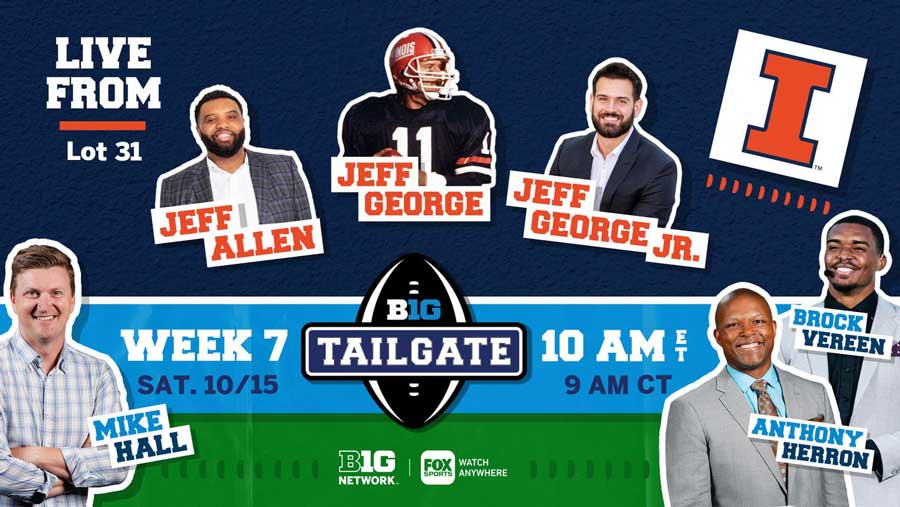 graphic promoting the B1G tailgate show on October 15