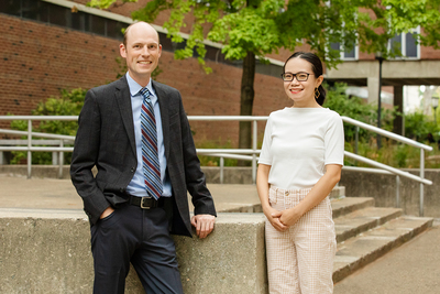 Professor Erik Nelson and graduate student Liqian Ma.