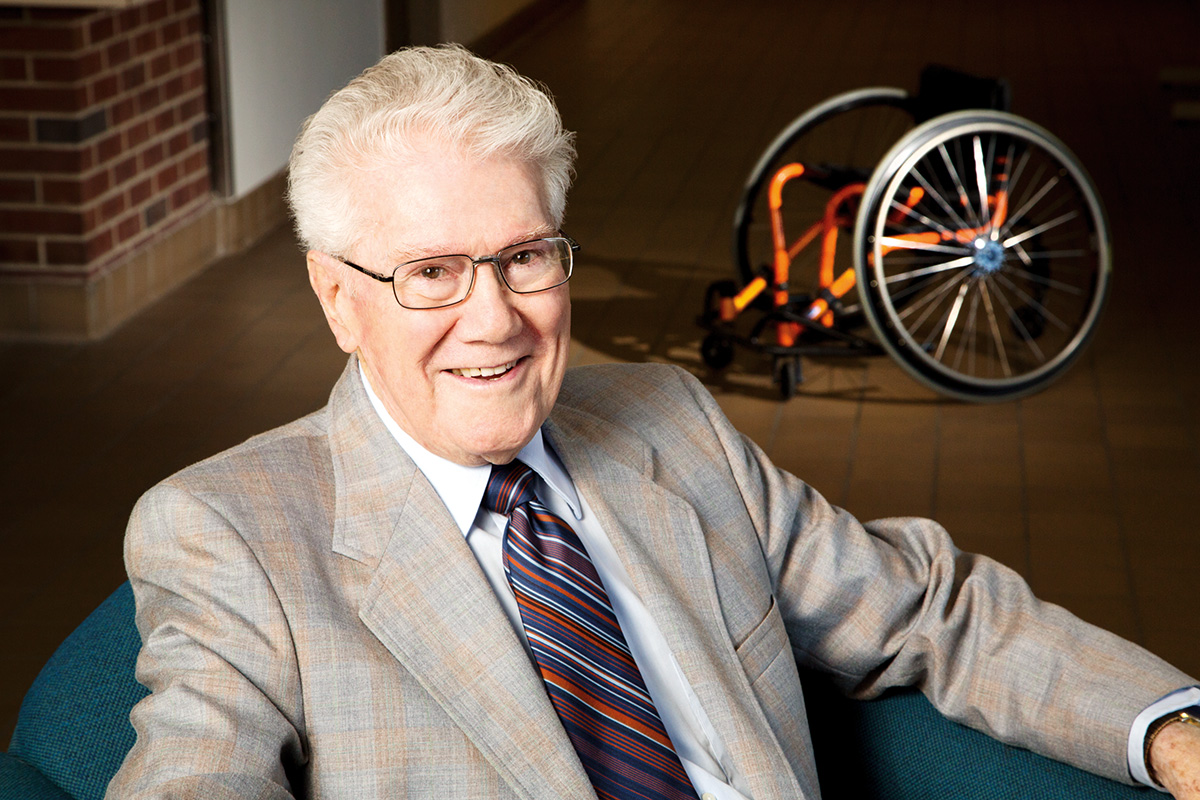 Tim Nugent was a pioneer for disability rights and accessiblity, founding a first-of-its-kind program at the University of Illinois, leading research efforts, and advocating for changes that would have influence well beyond the campus.