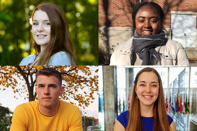 Four students at the University of Illinois were selected to study in world regions critical to U.S. interests as recipients of David L. Boren Scholarships.