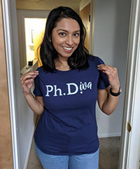 Nitasha in her PhDiva shirt