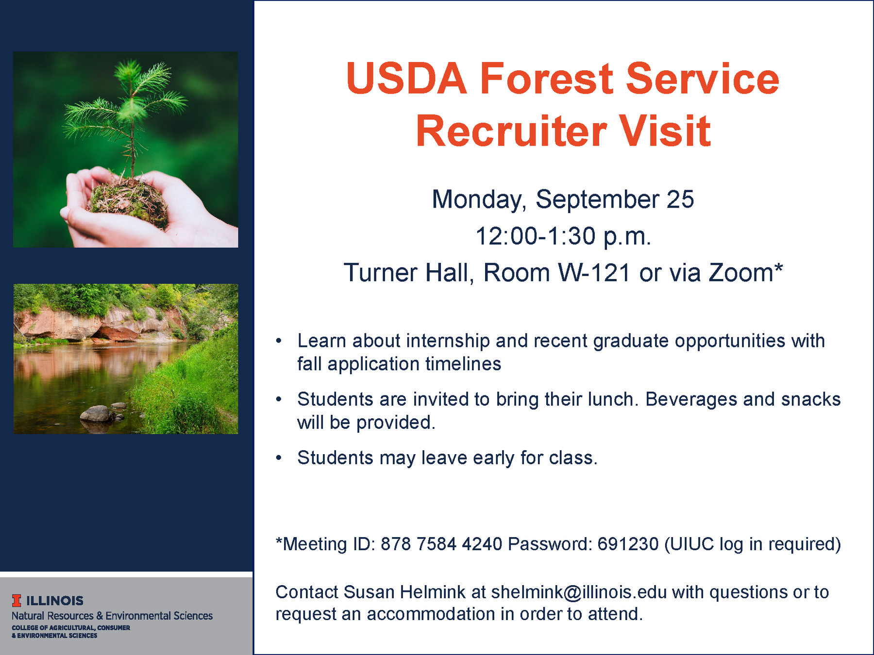 Flyer with details about Forest Service event