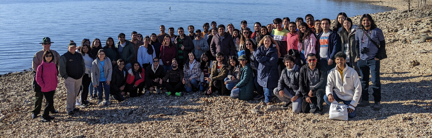 A group photo of members and students from International Student and Scholar Services and International Education during a November 2022 trip to Branson, Missouri.