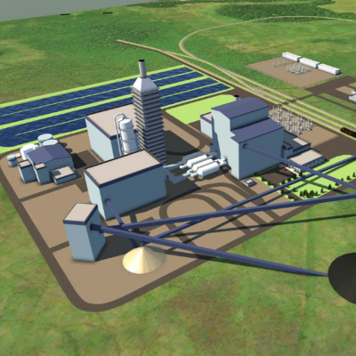 rendering of the proposed innovative power plant