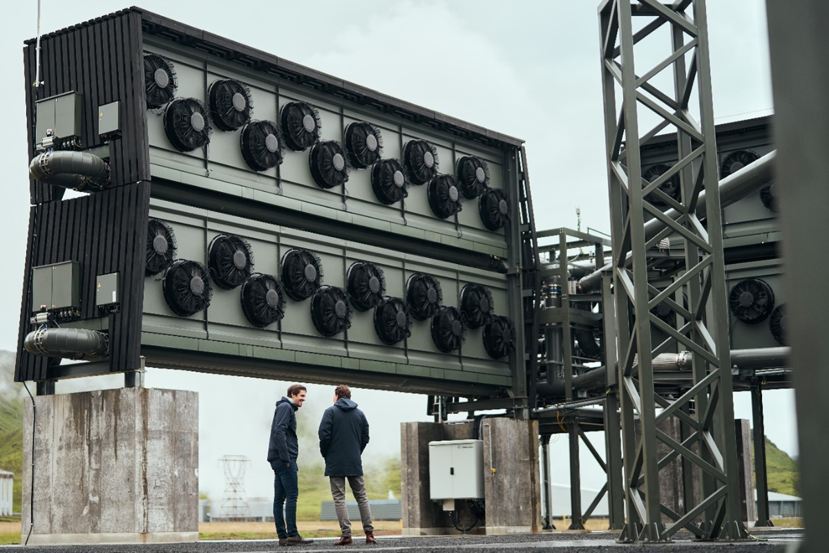 Climeworks’ Orca plant, the world’s largest direct air capture and CO2 storage plant, in Hellisheiði, Iceland. ©Climeworks