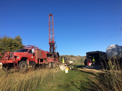 drilling equipment in field