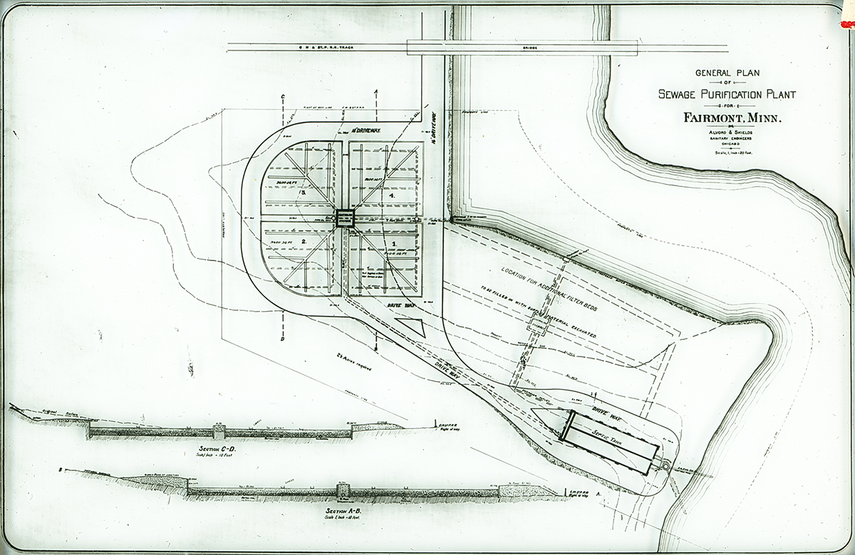 general plan for the Fairmount Minnesota sewage plant