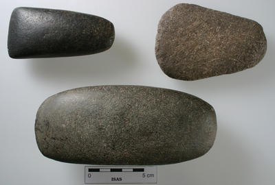Ground stone tools donated by George Johnson. Photo credit: Marcia L. Martinho