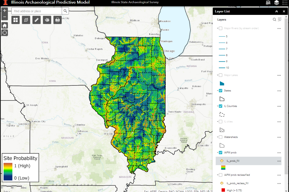 Illinois Archaeological Predictive Model screenshot