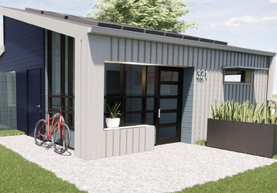 A conceptual drawing of one of the tiny houses to be built in Hope Village in north Urbana