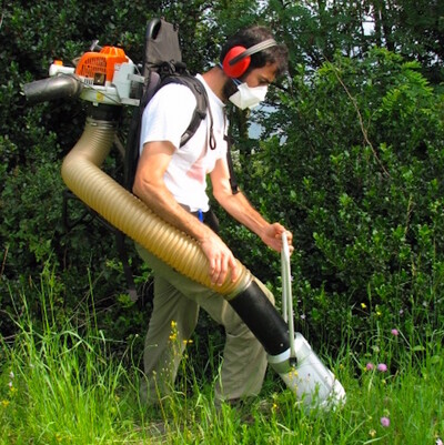 Corrado Cara working doing fieldwork