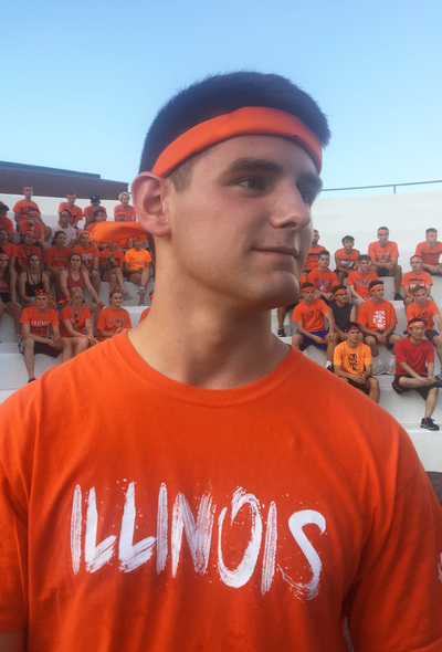 David stands head to toe in Illini orange
