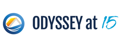 Circular Odyssey icon with text that reads 