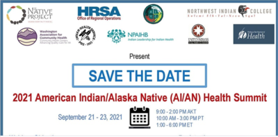 Save the Date 2021 American Indian/Alaska Native (AI/AN) Health Summit