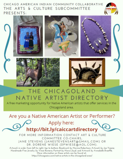 The Chicagoland Native Artist Directory Flyer