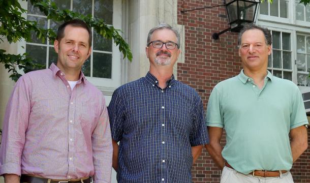 ISGS scientists Jason Thomason, Brandon Curry, and David Grimley
