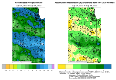 Figure 3  Precipitation and Departures from Normal