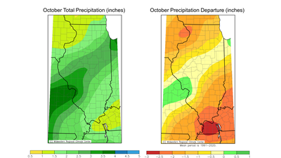 Figure 3. October 2022 Precipitation and Departures from Normal