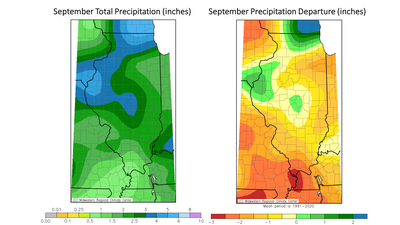 Figure 3. September 2022 Precipitation and Departures from Normal